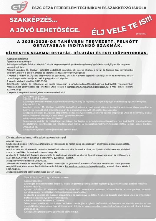 Felnőttképzés 2025.