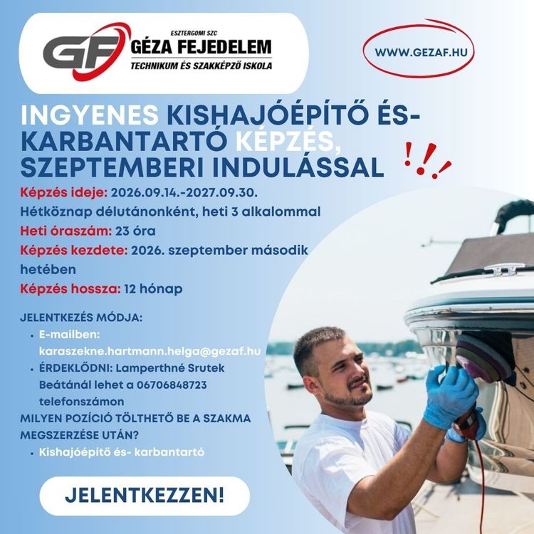 Kishajó építő és-karbantartó felnőttképzés