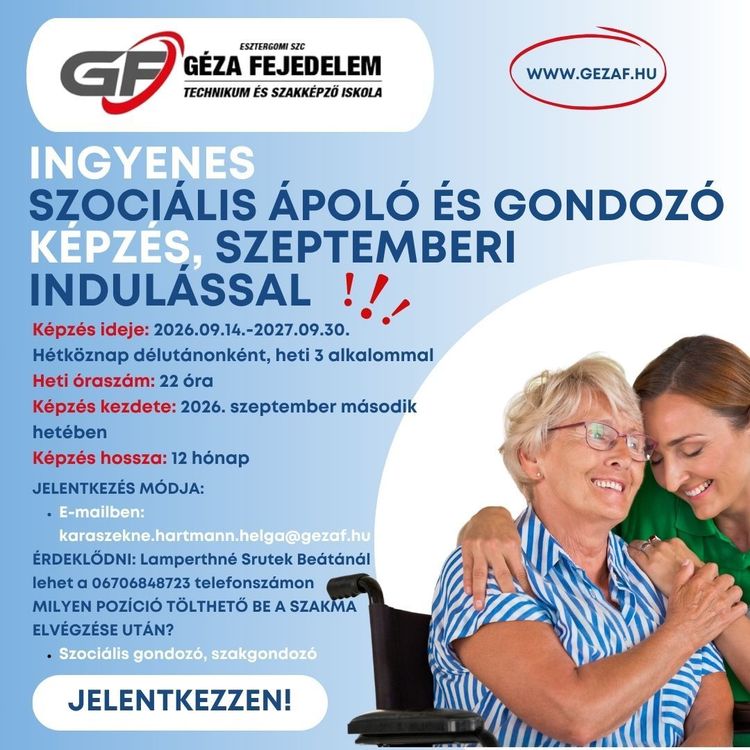 Szociális ápoló és gondozó