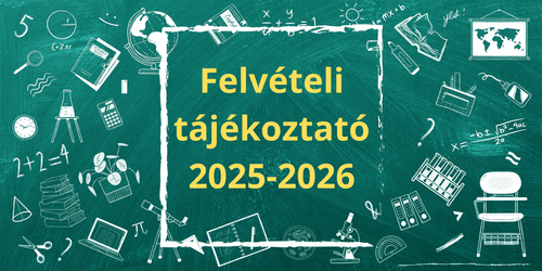 Rendkívüli felvételi tájékoztató